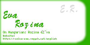 eva rozina business card